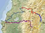 Карта маршрута туристической программы Водопады-джунгли-пляж-Галапагосы